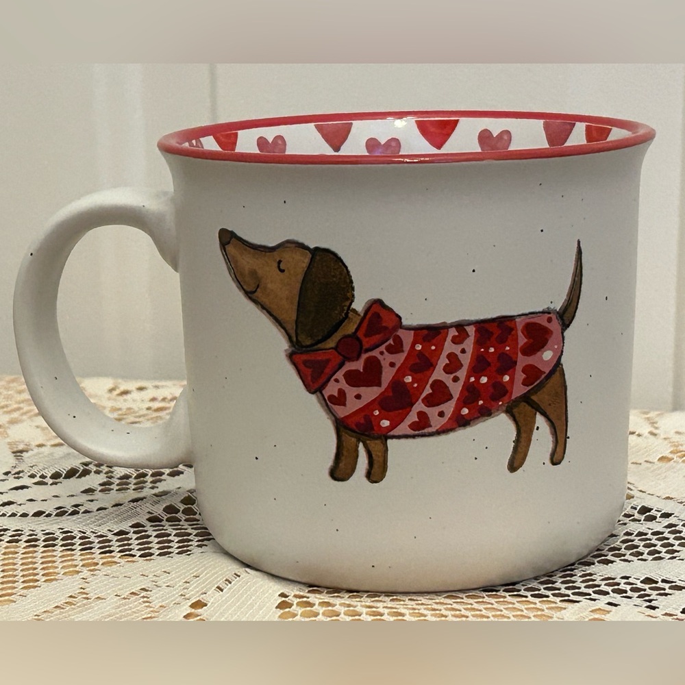 3/$30✨🐶Sheffield Home Large Dachshund Valentine’s Mug - Like New!❤️